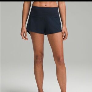 Lululemon speed up high rise lined shorts, navy size 8 tall